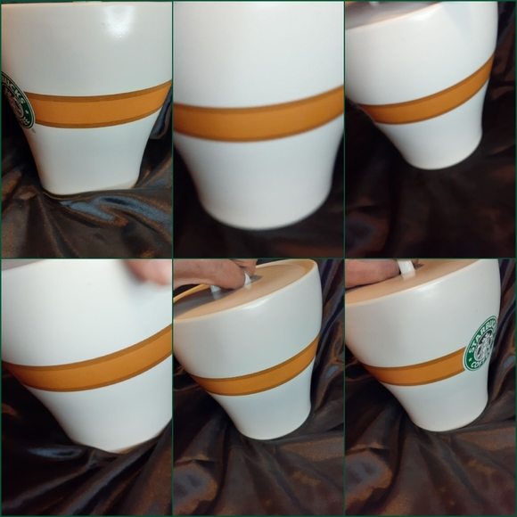 BIG Starbucks Baby! Big Cookie, Biscotti, Coffee Counter Retired Amber Jar W/Lid - Picture 8 of 11